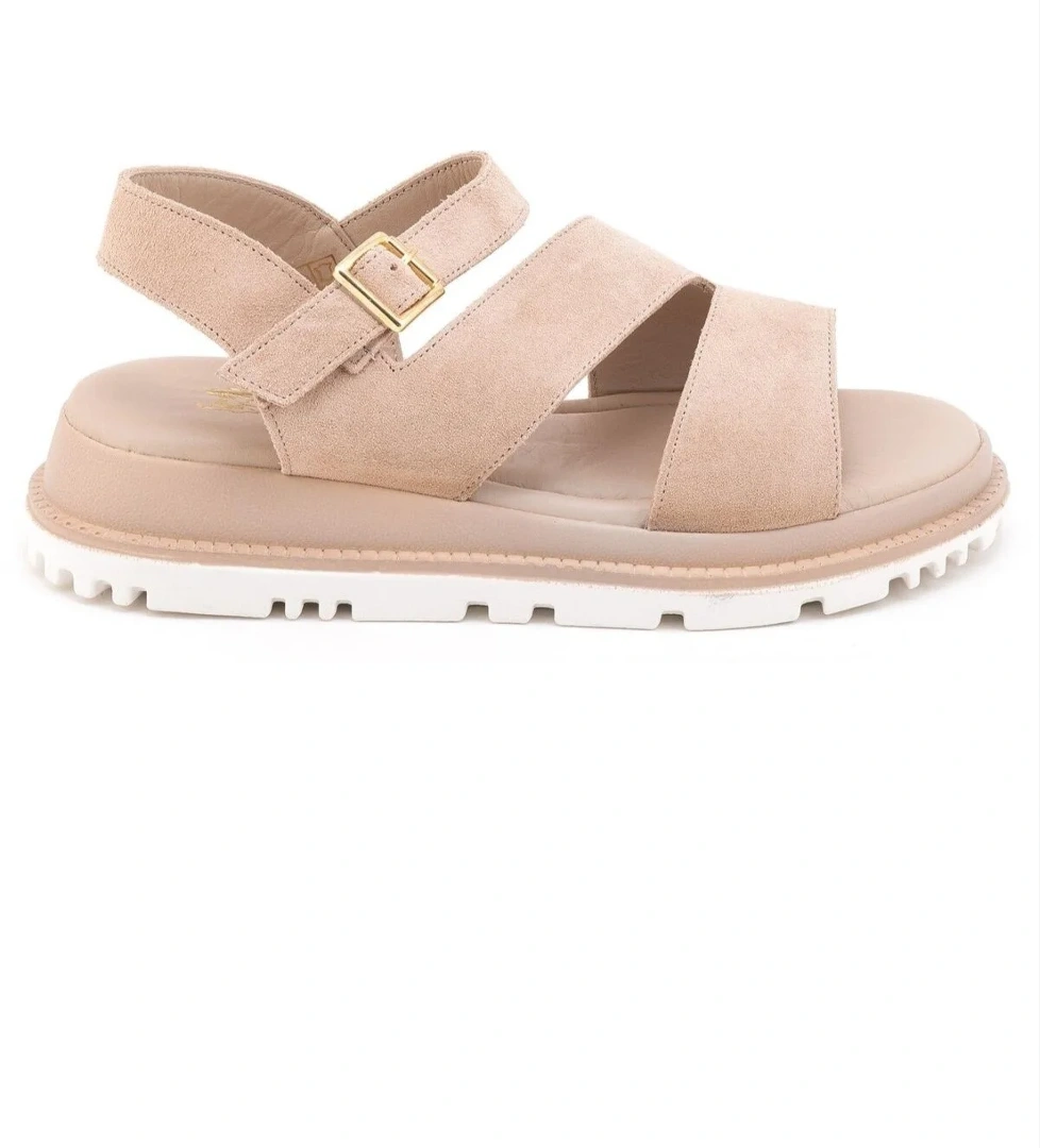 Hifli Hakiki Deri Comfort Ortopedik Kadın Sandalet