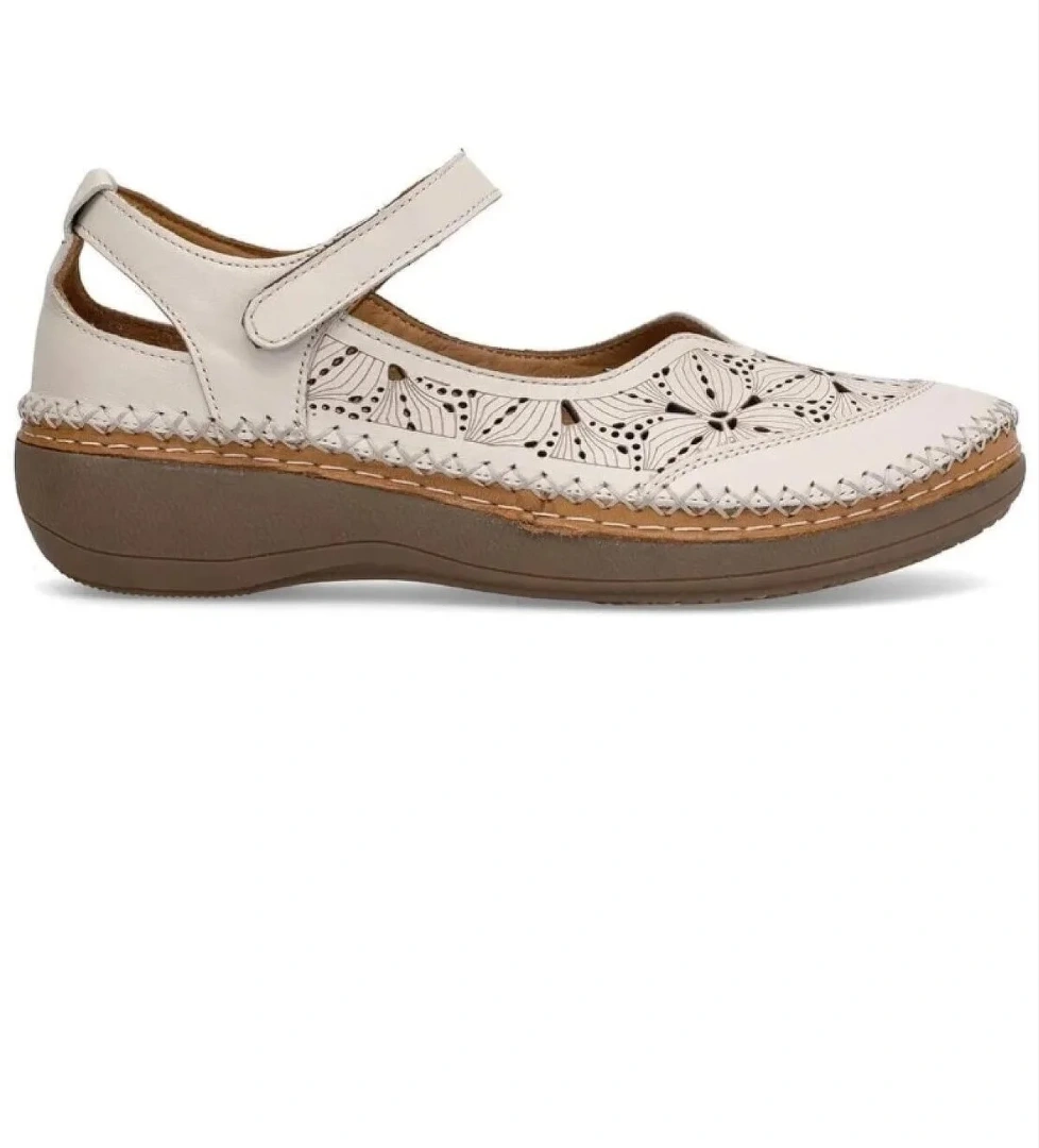 Rovner Hakiki Deri Kadın Babet Ayakkabı