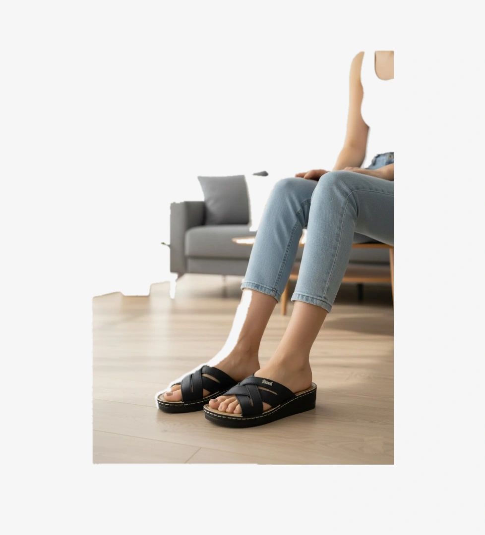 Aw1 Ortopedik Yumuşak Hafif Taban Kadın Terlik