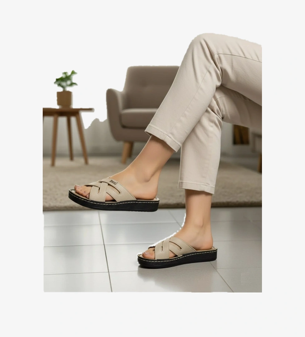 Aw2 Ortopedik Yumuşak Hafif Taban Kadın Terlik - Görsel 1