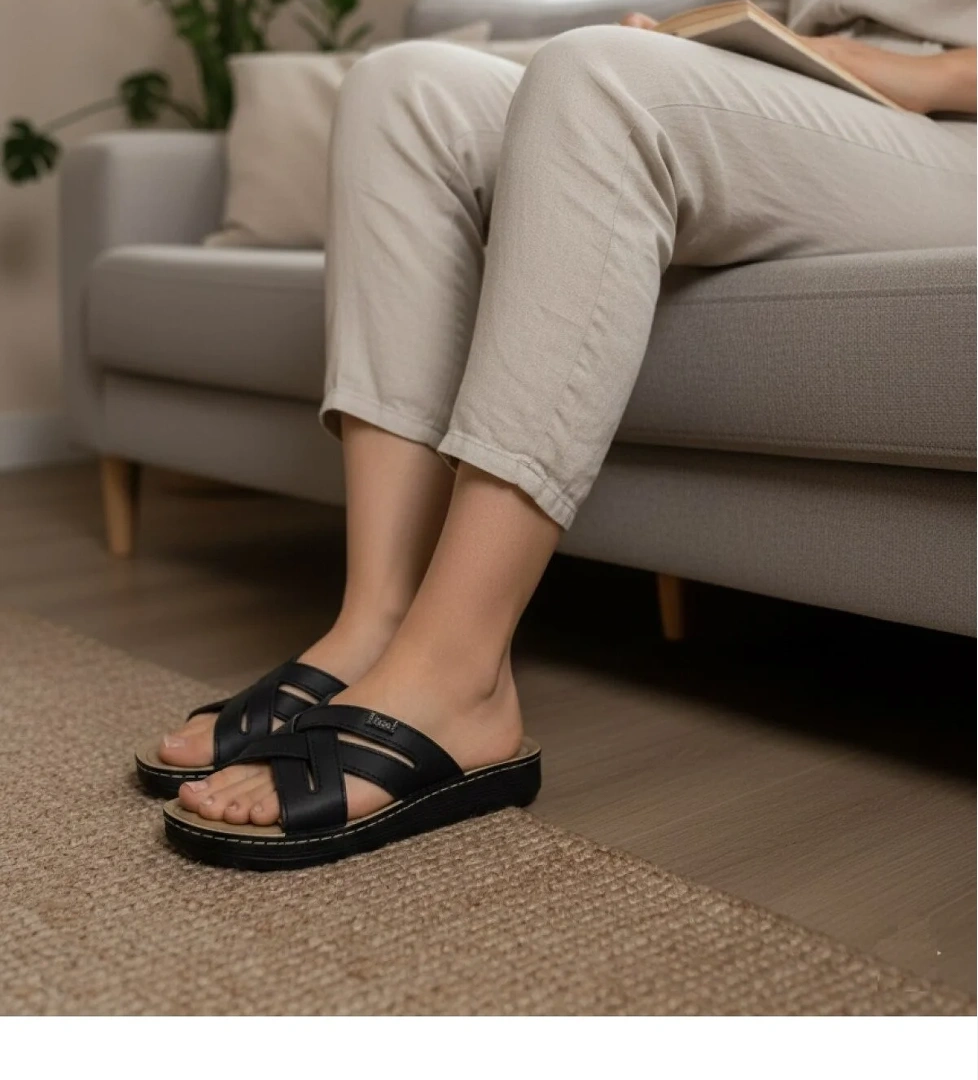 Aw2 Ortopedik Yumuşak Hafif Taban Kadın Terlik