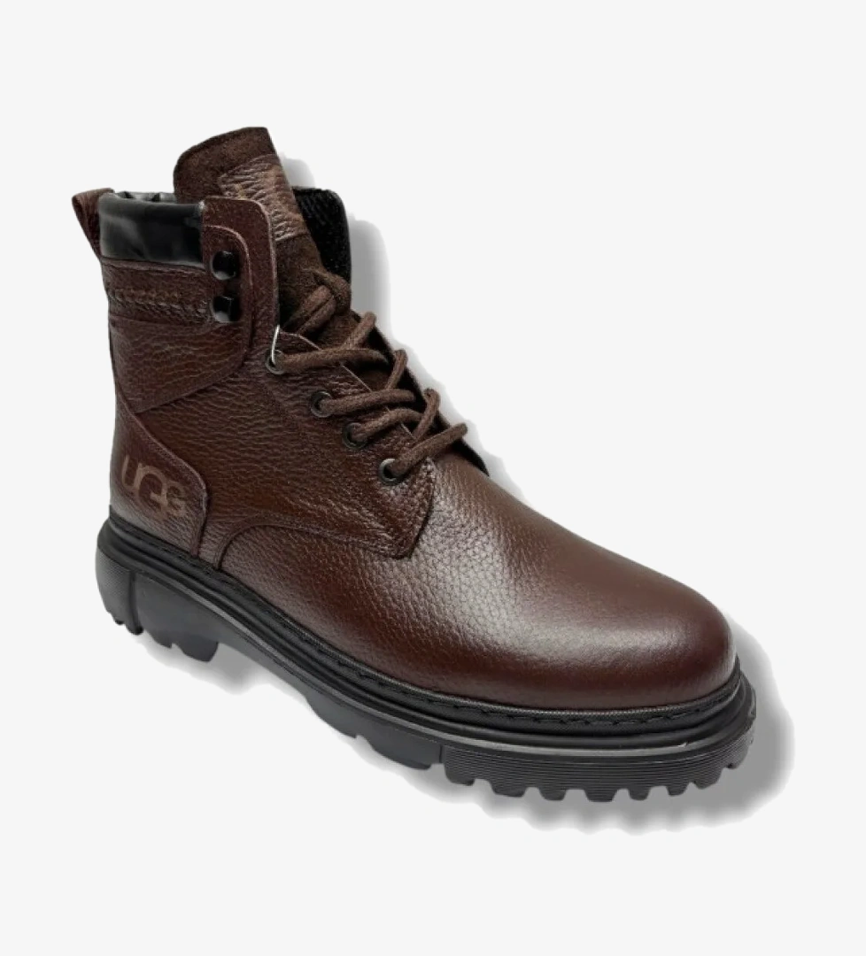 190-26 Hakiki Deri Anatomik Bağcıklı Erkek Bot - Görsel 1