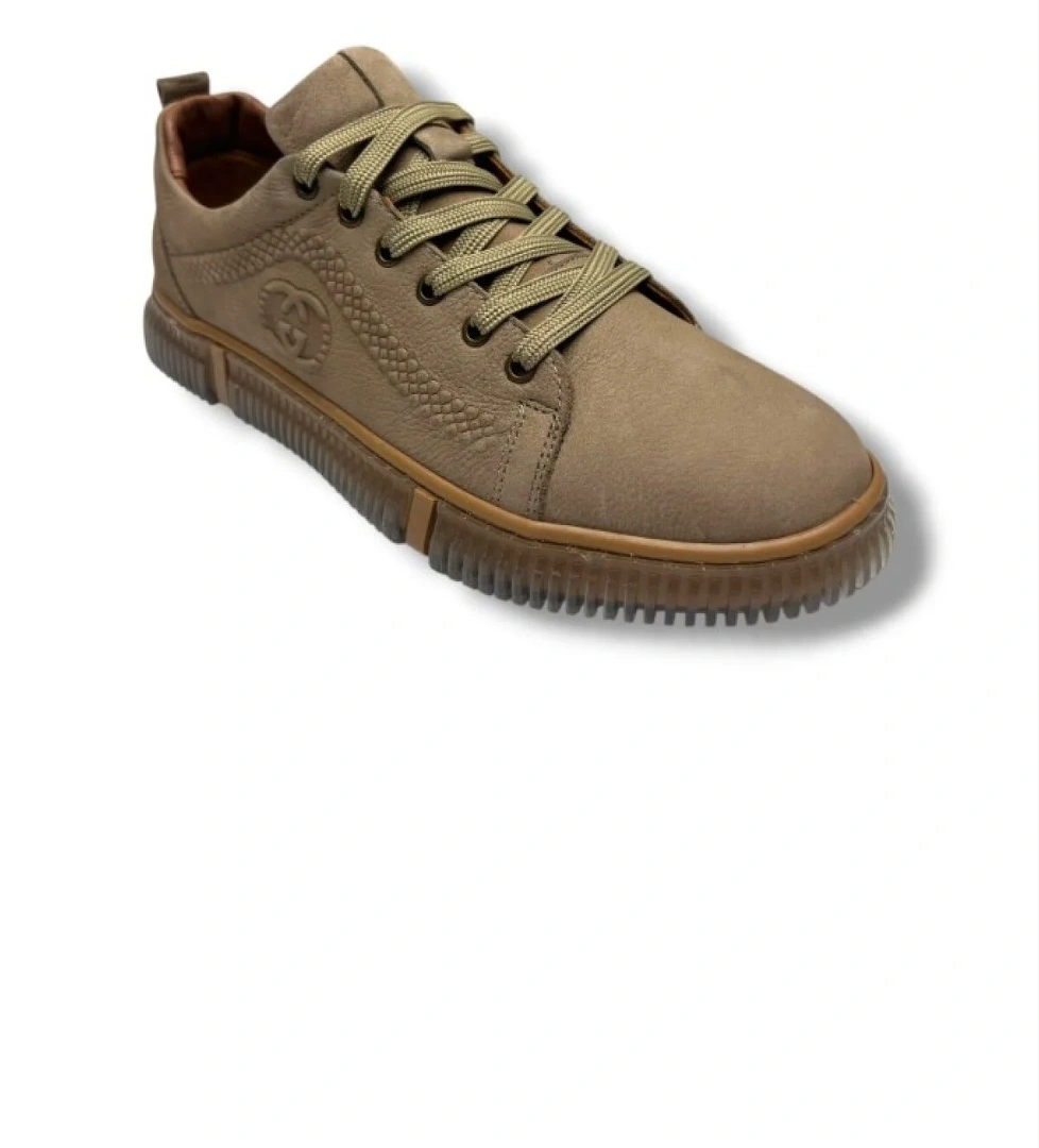 Sayar Sayar Kum 0177-26 Hakiki Nubuk Deri Comfort Erkek Ayakkabı Casual Ayakkabı | Flo Kum - 1. görsel