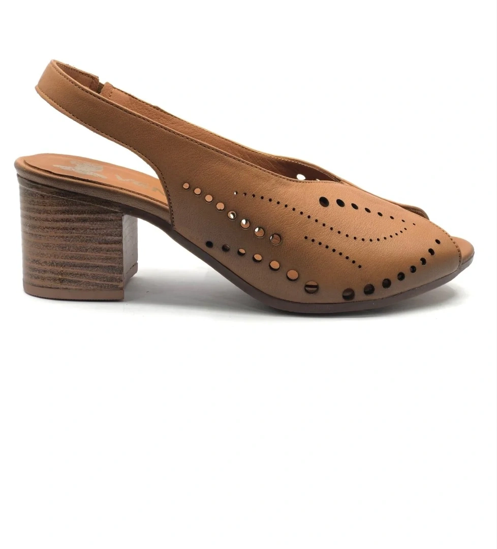 Benefşe Hakiki Deri Comfort Ortopedik Kadın Sandalet - Görsel 1