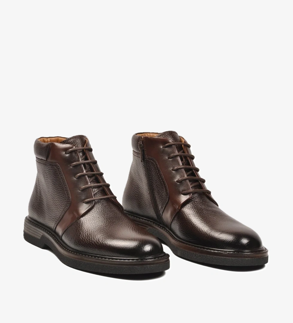 2112 İçi Dışı Hakiki Deri Kahve Erkek Bot - Görsel 1
