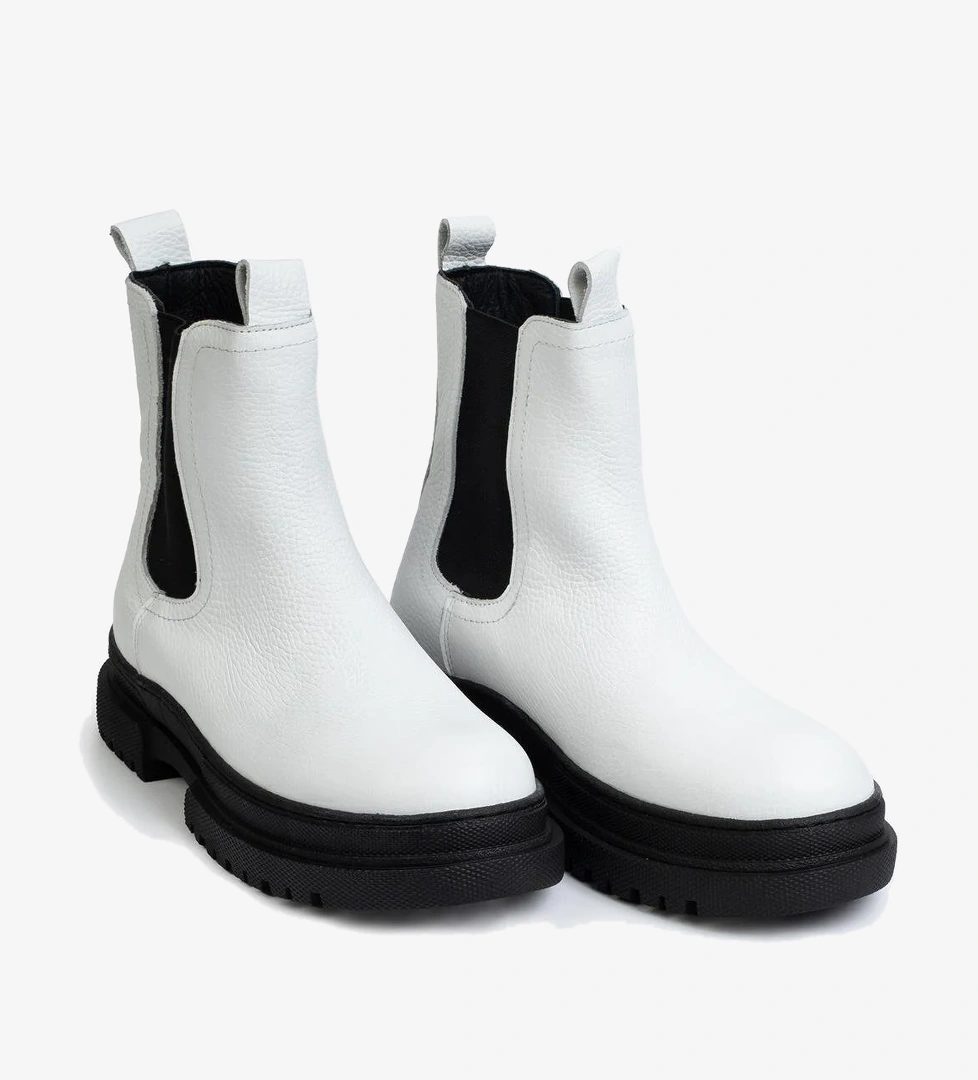 Letoon Letoon Beyaz KADIN HAKİKİ DERİ BOT | Flo Beyaz - 1. görsel