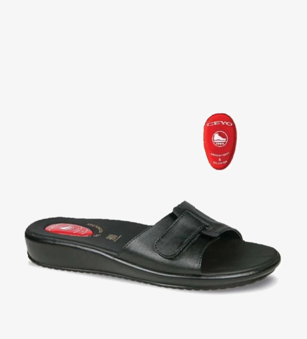 Ceyo Ceyo Siyah Topuk Dikeni Için Kadın Yazlık Terlik 9200-12 Sandalet & Terlik | Flo Siyah - 1. görsel