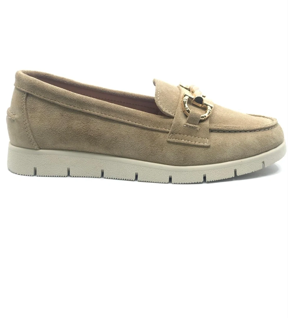 Agev Hakiki Deri Ortopedik Kadın Casual Babet Ayakkabı - Görsel 1