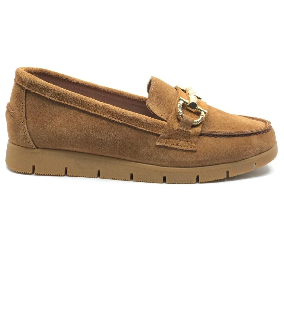 Agev Hakiki Deri Ortopedik Kadın Casual Babet Ayakkabı