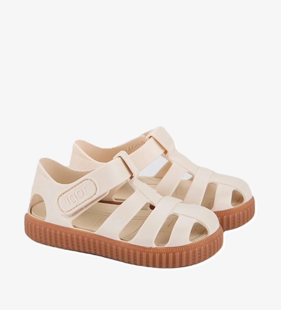 Igor Igor Bej S10291-079 Nico Caramelo Çocuk Sandalet Outdoor Ayakkabı | Flo Bej - 1. görsel