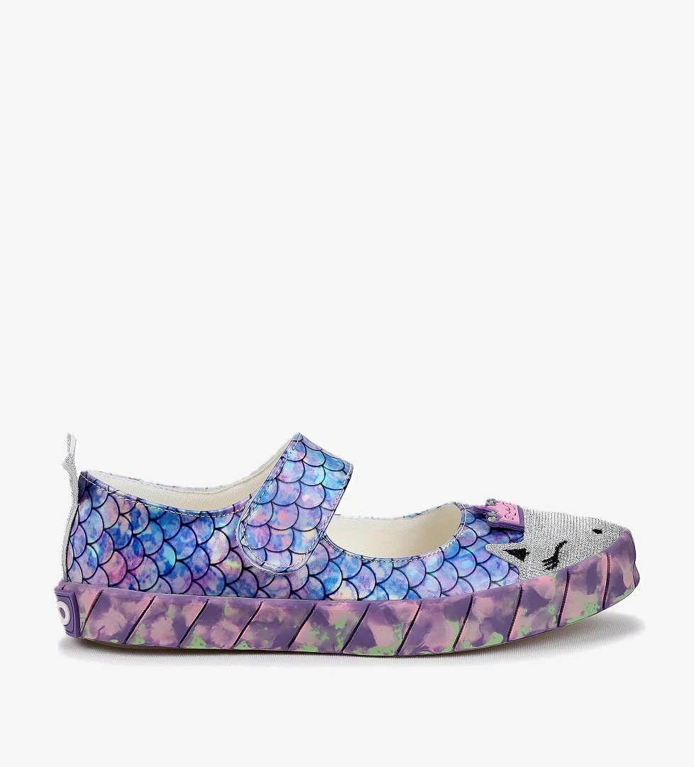 Kiko Kids Zubin Deniz Kızı Cırtlı Kız Çocuk Babet Ayakkabı Lila model görseli