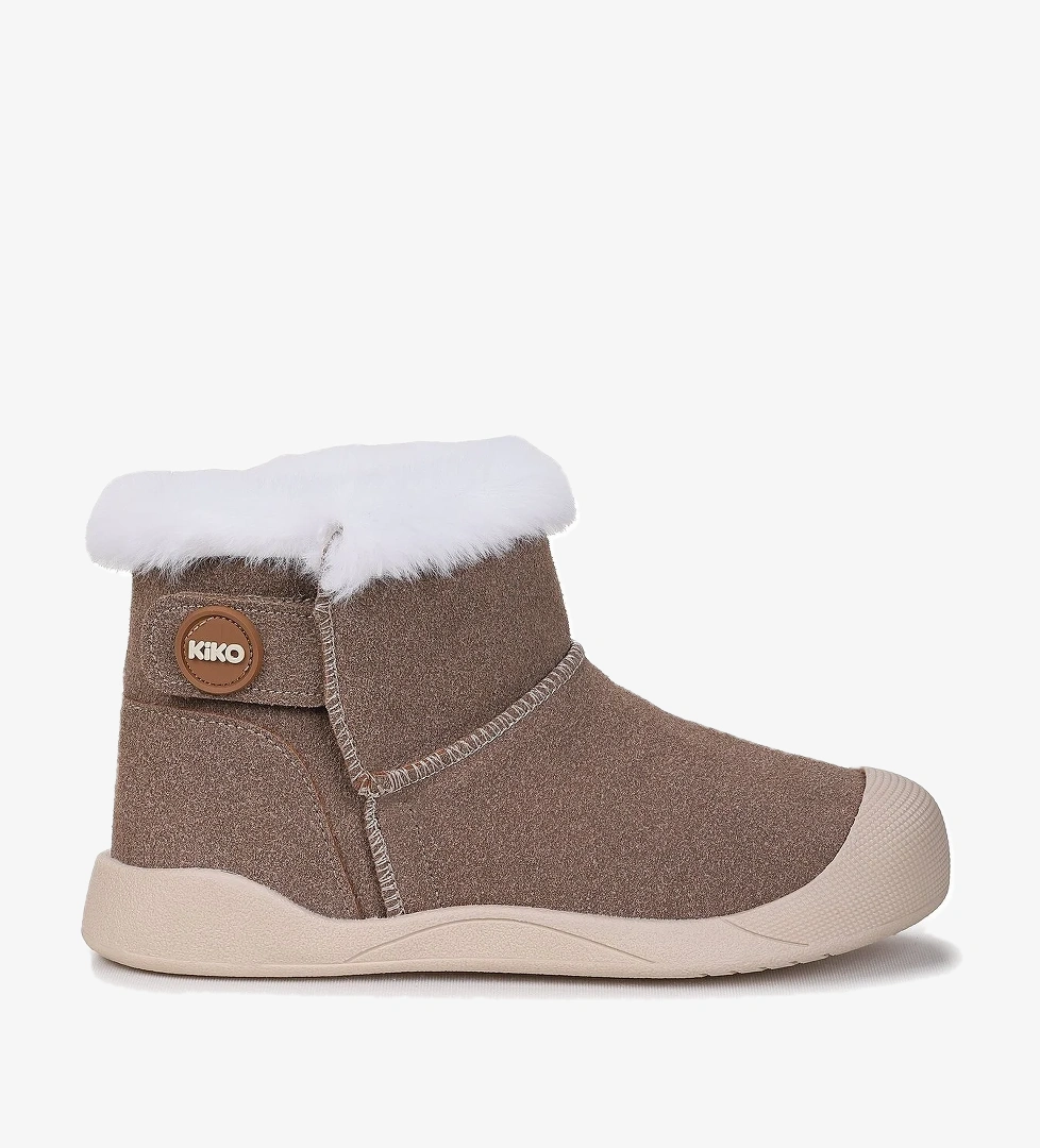 Liplan Cırtlı Termo Taban Kız Çocuk Bot Ayakkabı Kum - Görsel 1