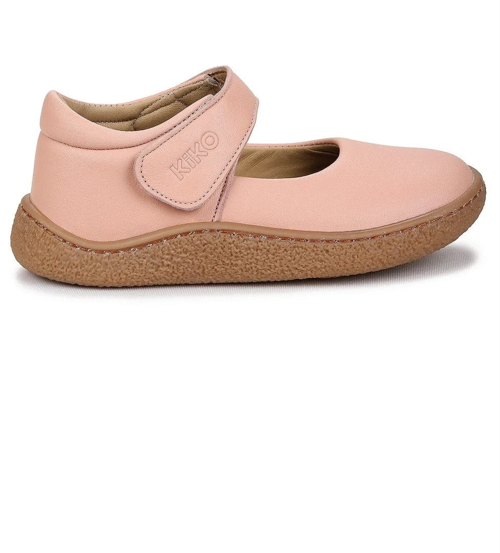 Lida %100 Deri Günlük Kız Çocuk Babet Ayakkabı Pudra