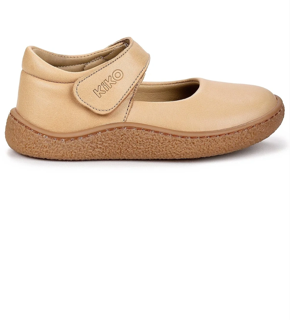 Lida %100 Deri Günlük Kız Çocuk Babet Ayakkabı Açık Taba - Görsel 1