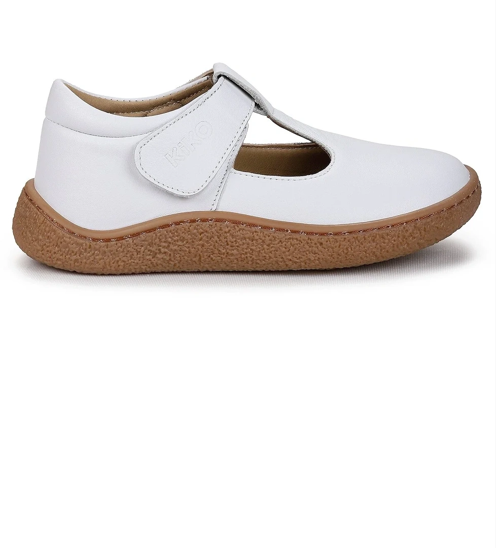 Lija %100 Deri Günlük Kız Çocuk Babet Ayakkabı Beyaz