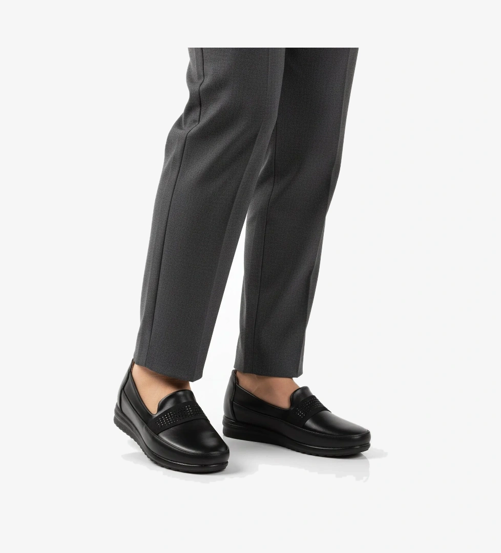 Ayakmod Ayakmod Siyah Jel Taban Anatomik Kadın Casual Ayakkabı 216-25K Z | Flo Siyah - 1. görsel