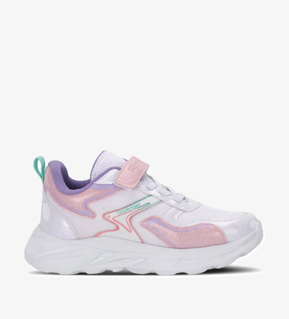 KAROLIS Kız Çocuk Cırt Cırtlı Beyaz / Pembe Günlük Spor Ayakkabısı