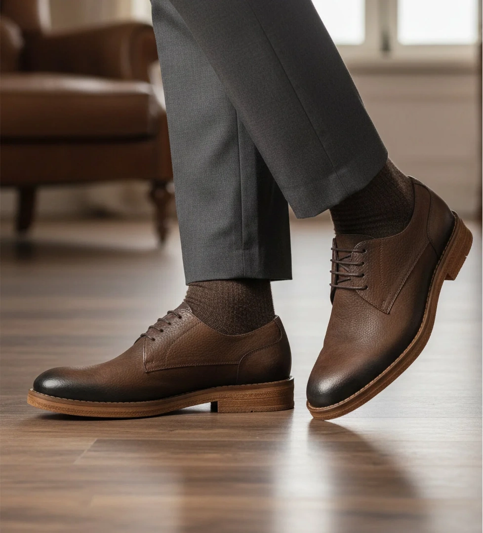 Ayakmod Ayakmod Kahverengi Po 2226 Kahve Nubuk Hakiki Deri Erkek Casual Ayakkabı | Flo Kahverengi - 1. görsel