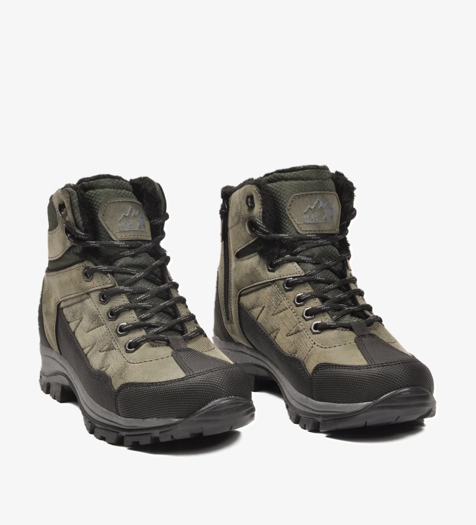 Walkway Walkway 980 İçi Kürklü Kaymaz Soğuğa Dirençli Haki Unisex Bot | Flo Haki - 1. görsel