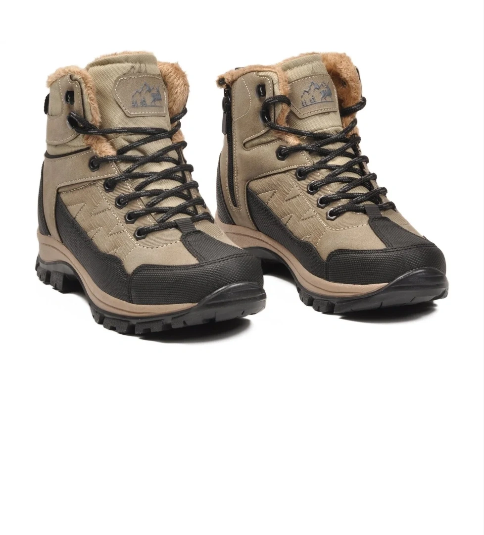 Walkway Walkway 980 İçi Kürklü Kaymaz Soğuğa Dirençli Bej Unisex Bot | Flo Bej - 1. görsel