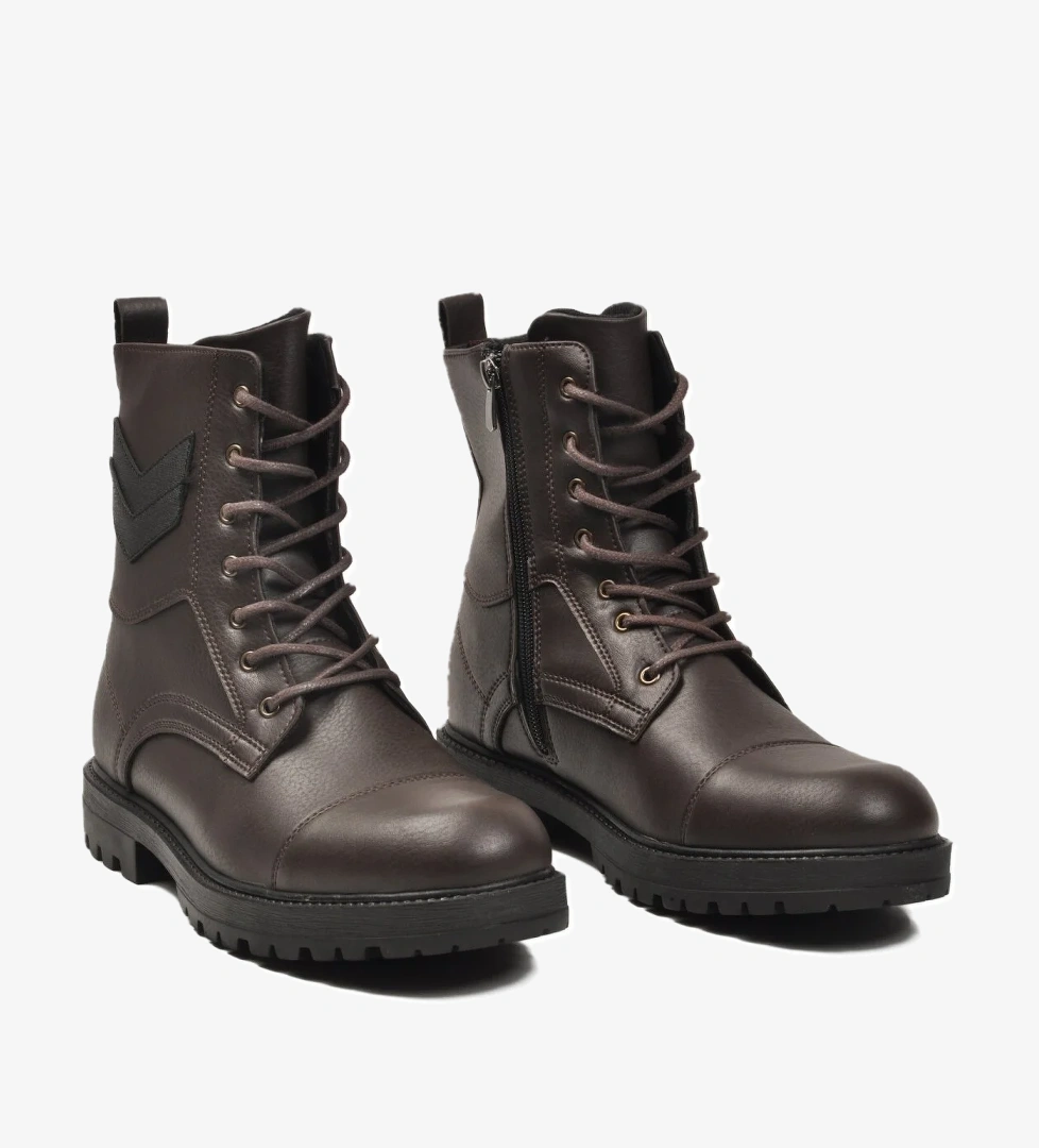 Walkway Walkway Kahverengi GVN-347 Polarlı Kaymaz Taban Kahve Erkek Bot | Flo Kahverengi - 1. görsel