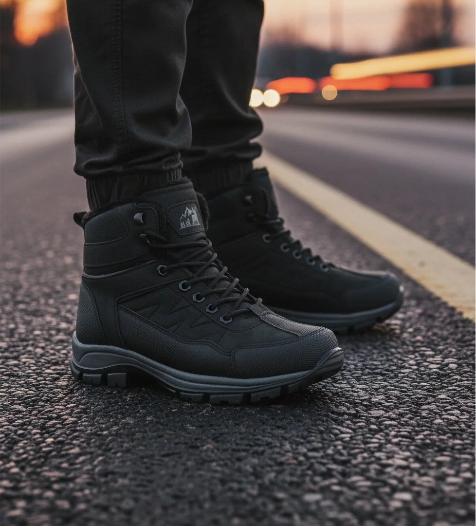 Walkway Walkway 980 İçi Kürklü Kaymaz Soğuğa Dirençli Siyah Unisex Bot | Flo Siyah - 1. görsel