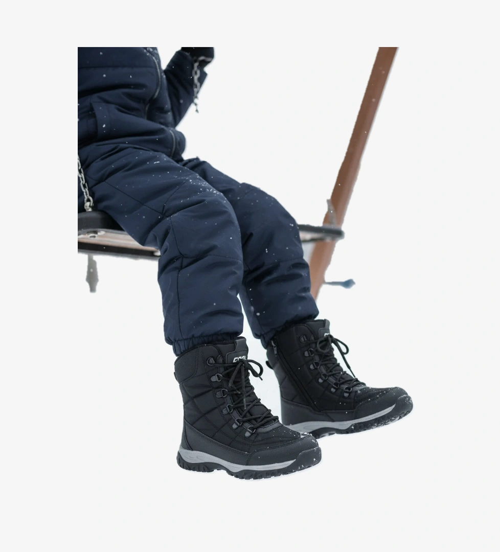 Cool Cool Felix F Siyah Fermuarlı Kaymaz Polarlı Unisex Çocuk Bot | Flo Siyah - 1. görsel