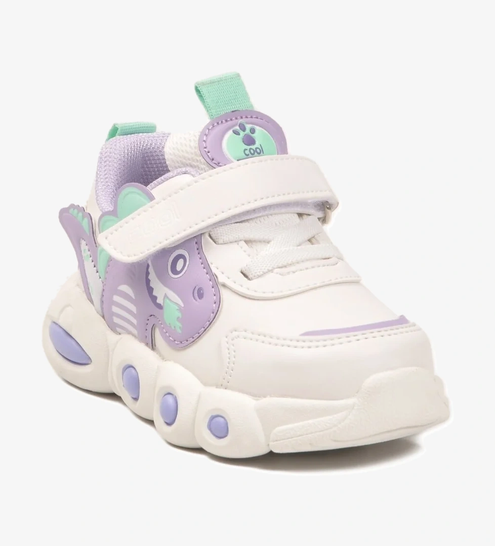 Cool Cool Mor Dinito B Lila Cırtlı Hafif Bebek Spor Ayakkabı Sneaker | Flo Mor - 1. görsel