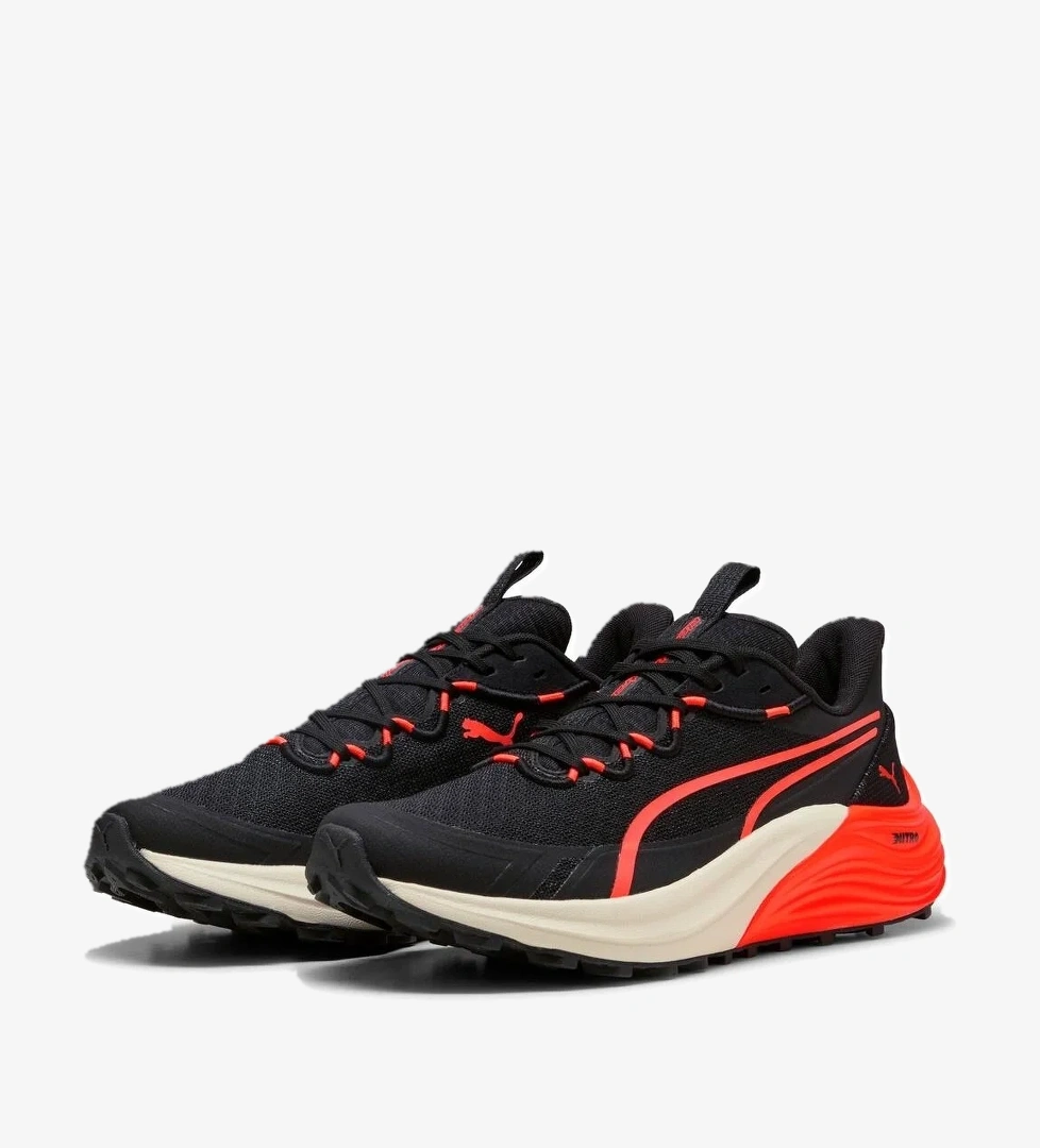 Puma Puma Siyah 31079102 Electrify Nitro 4 Trail Erkek Koşu Ayakkabısı Sneaker | Flo Siyah - 1. görsel