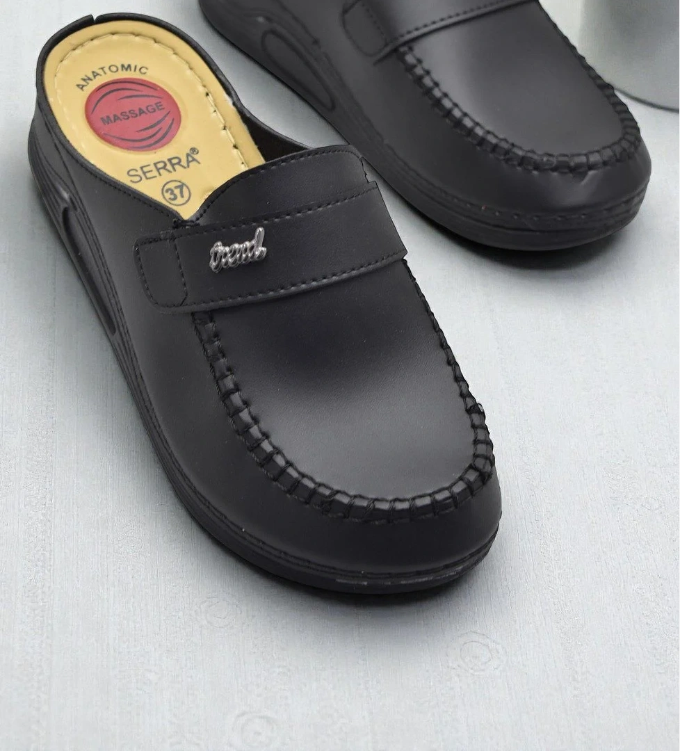 1515 Rahat Ortopedik Taban Günlük Kadın Terlik Önü Kapalı Kadın Terlik - Görsel 1