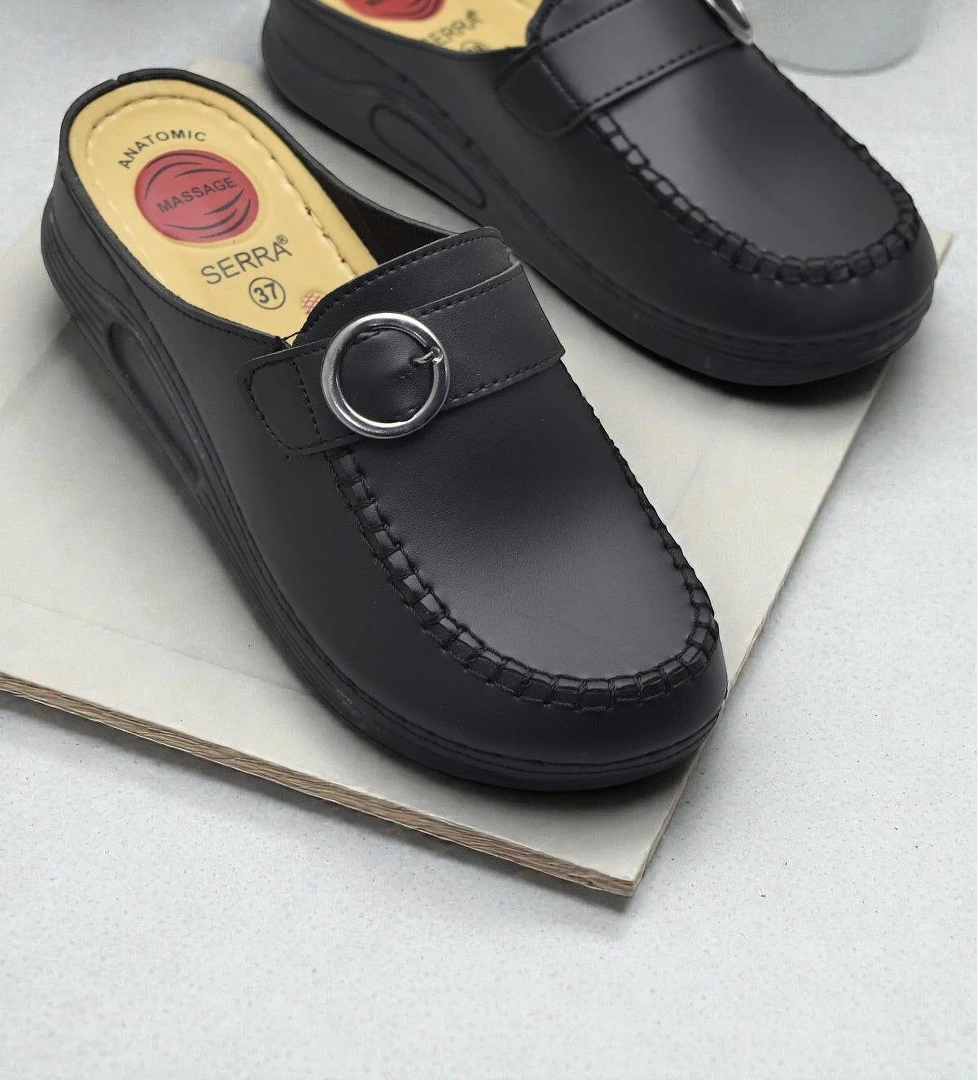 1504 Rahat Ortopedik Taban Günlük Kadın Terlik Önü Kapalı Kadın Terlik - Görsel 1