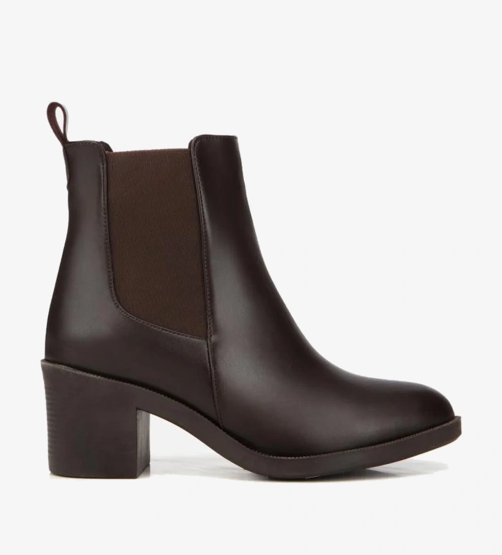 Yaya By Hotiç Yaya By Hotiç Kadın Kahverengi Lastik Detaylı Topuklu Bot | Flo Kahverengi - 1. görsel