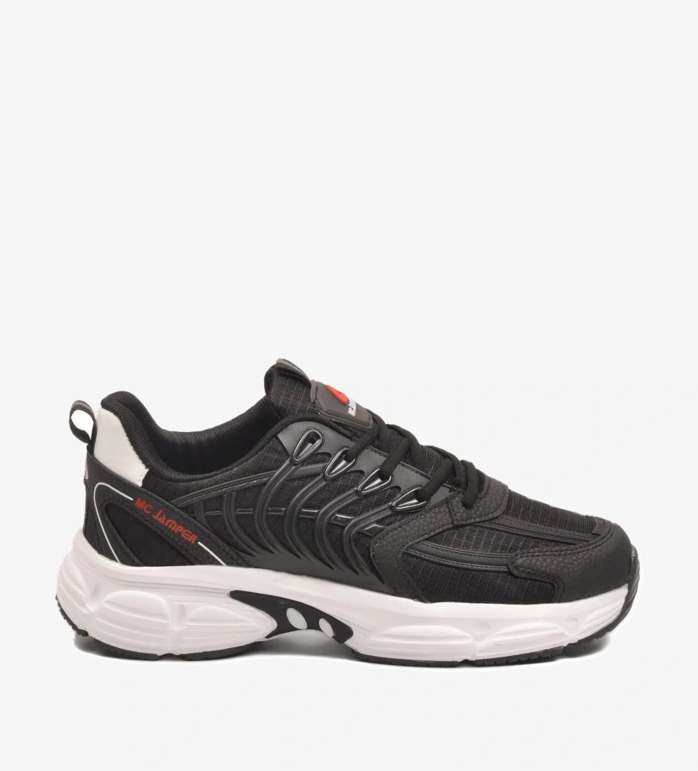Mc Jamper Mc Jamper 2392 Bağcıklı Siyah-Beyaz Erkek Spor Ayakkabı Sneaker | Flo Siyah - 1. görsel