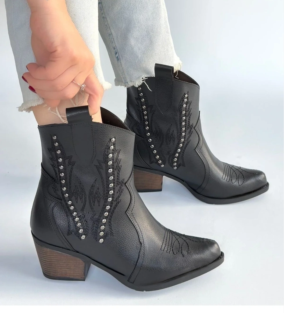 Pabucmarketi Pabucmarketi Siyah Kadın Topuklu Bot | Flo Siyah - 1. görsel