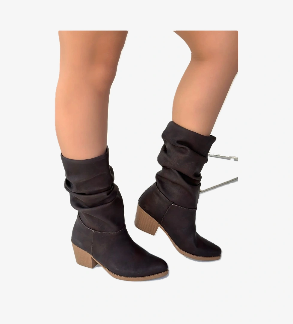 Pabucmarketi Acı Kahve Nubuk Kadın Topuklu Bot - 2.397,5₺ - Flo