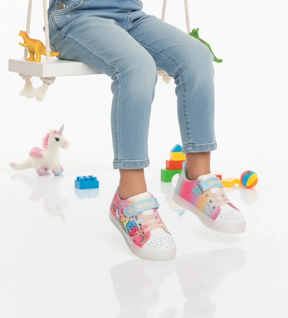 A Spor A Spor Çok Renkli Aspor Renkli Desenli Cırtlı Kız Çocuk Sneaker | Flo Çok Renkli - 1. görsel