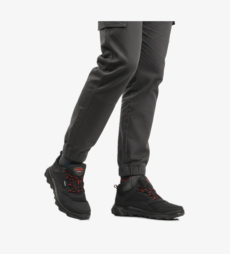 Scooter Scooter Siyah Kırmızı Su Geçirmez Erkek Outdoor Ayakkabı | Flo Siyah - 1. görsel