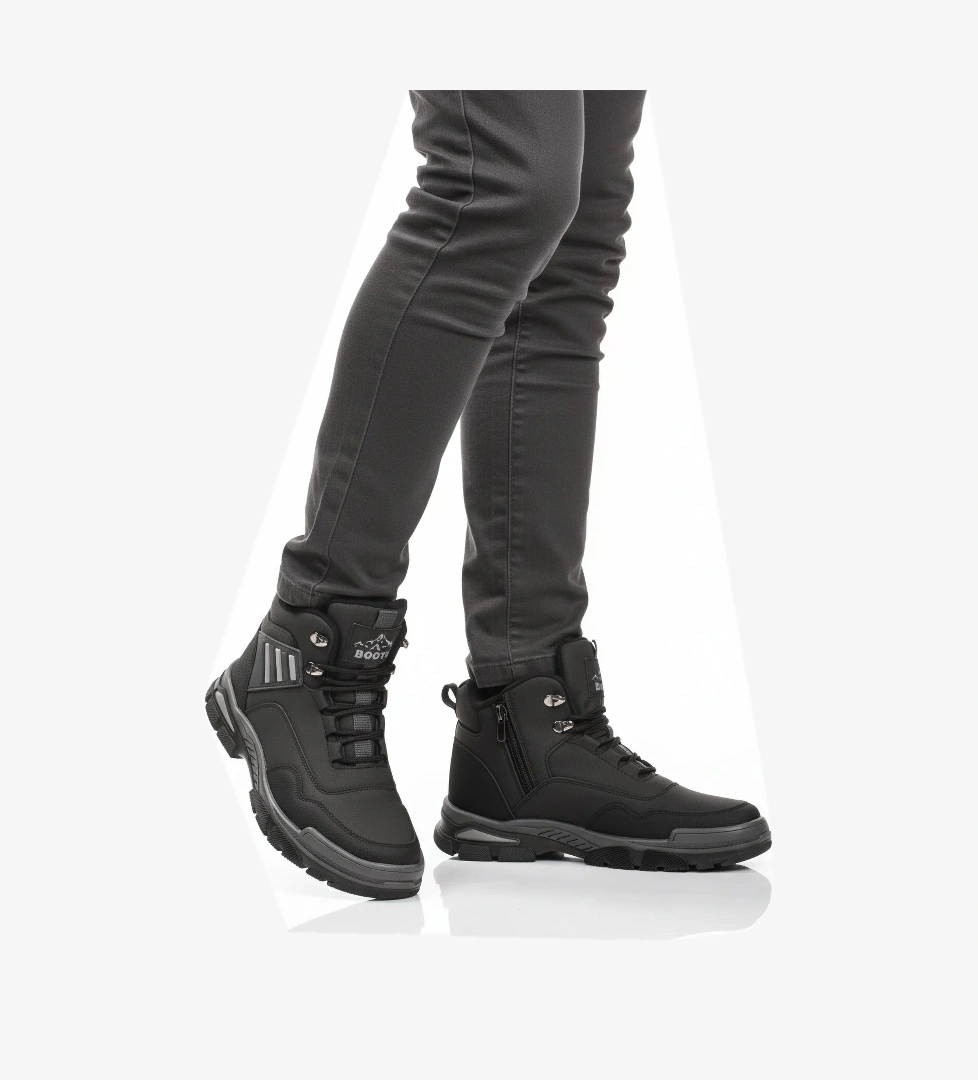 Aspor Siyah Gri Fermuarlı Unisex Outdoor Bot