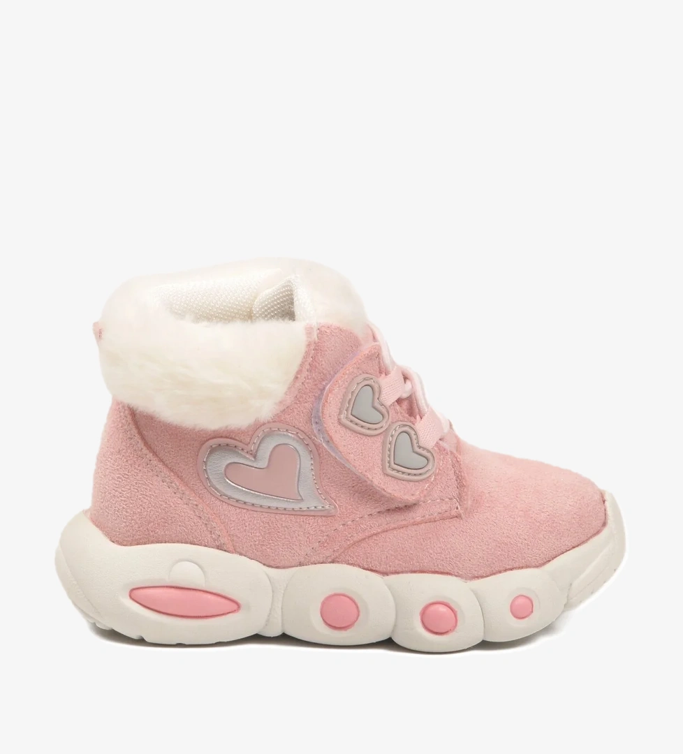 Somon Cırtlı Kız Çocuk Düz Bot