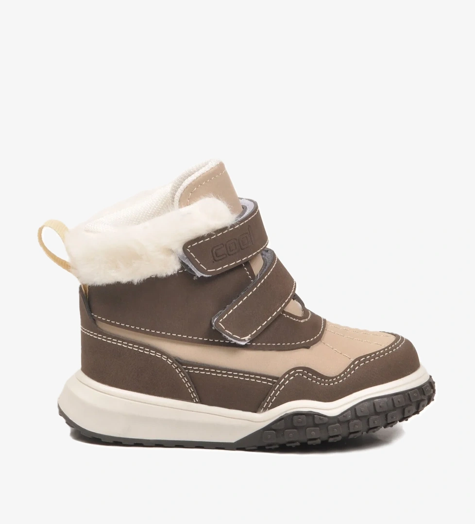 Kahve Cırtlı Erkek Çocuk Düz Bot - Görsel 1