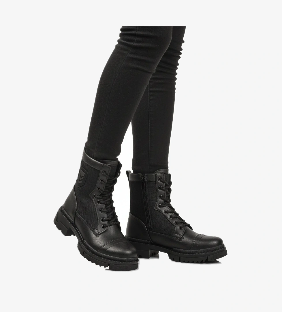 A Spor A Spor Aspor Siyah İçi Polarlı Fermuarlı Erkek Worker Bot | Flo Siyah - 1. görsel