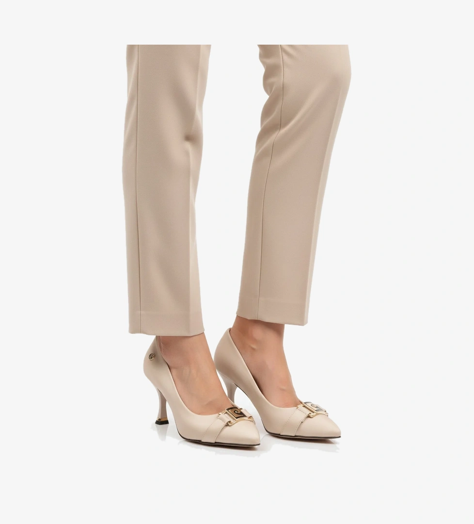 Pierre Cardin Pierre Cardin Bej Saten Kadın Topuklu Ayakkabı | Flo Bej - 1. görsel