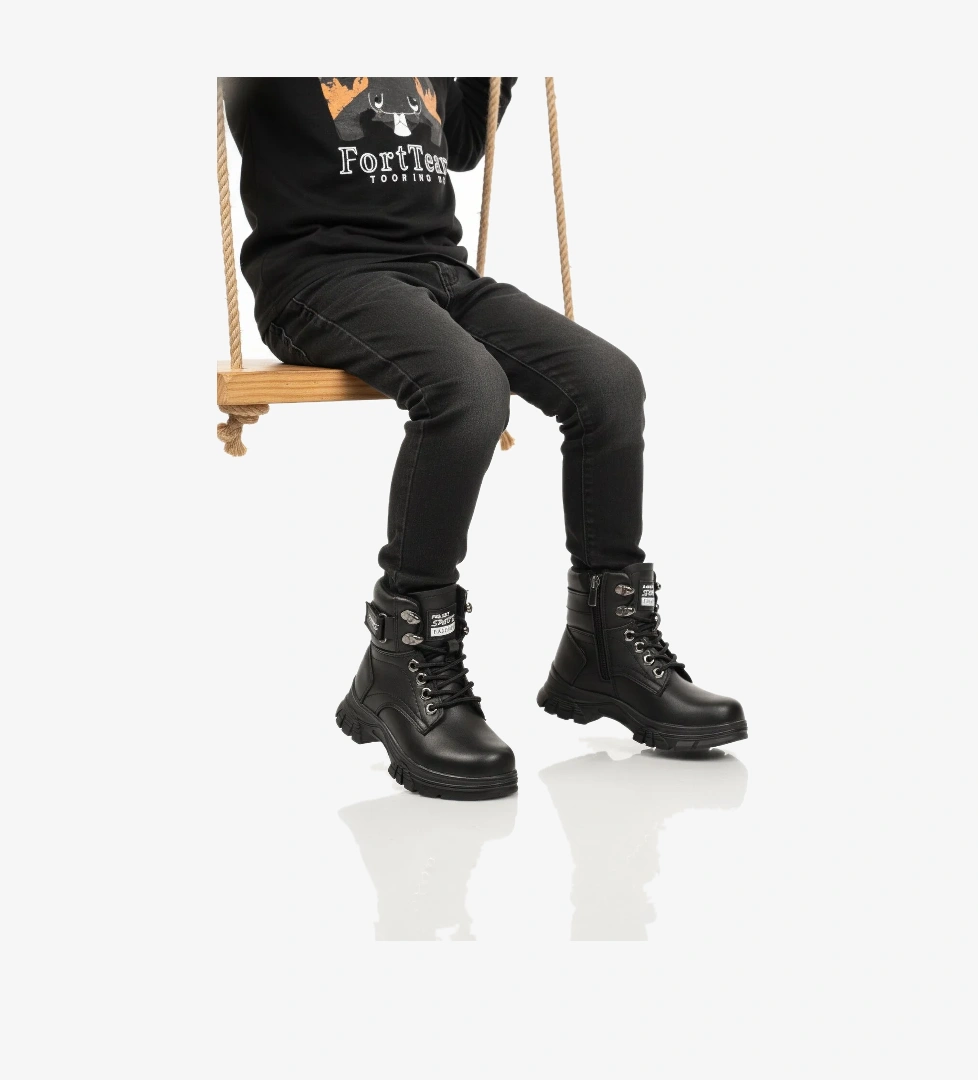 A Spor A Spor Aspor Siyah İçi Polarlı Erkek Çocuk Worker Bot | Flo Siyah - 1. görsel