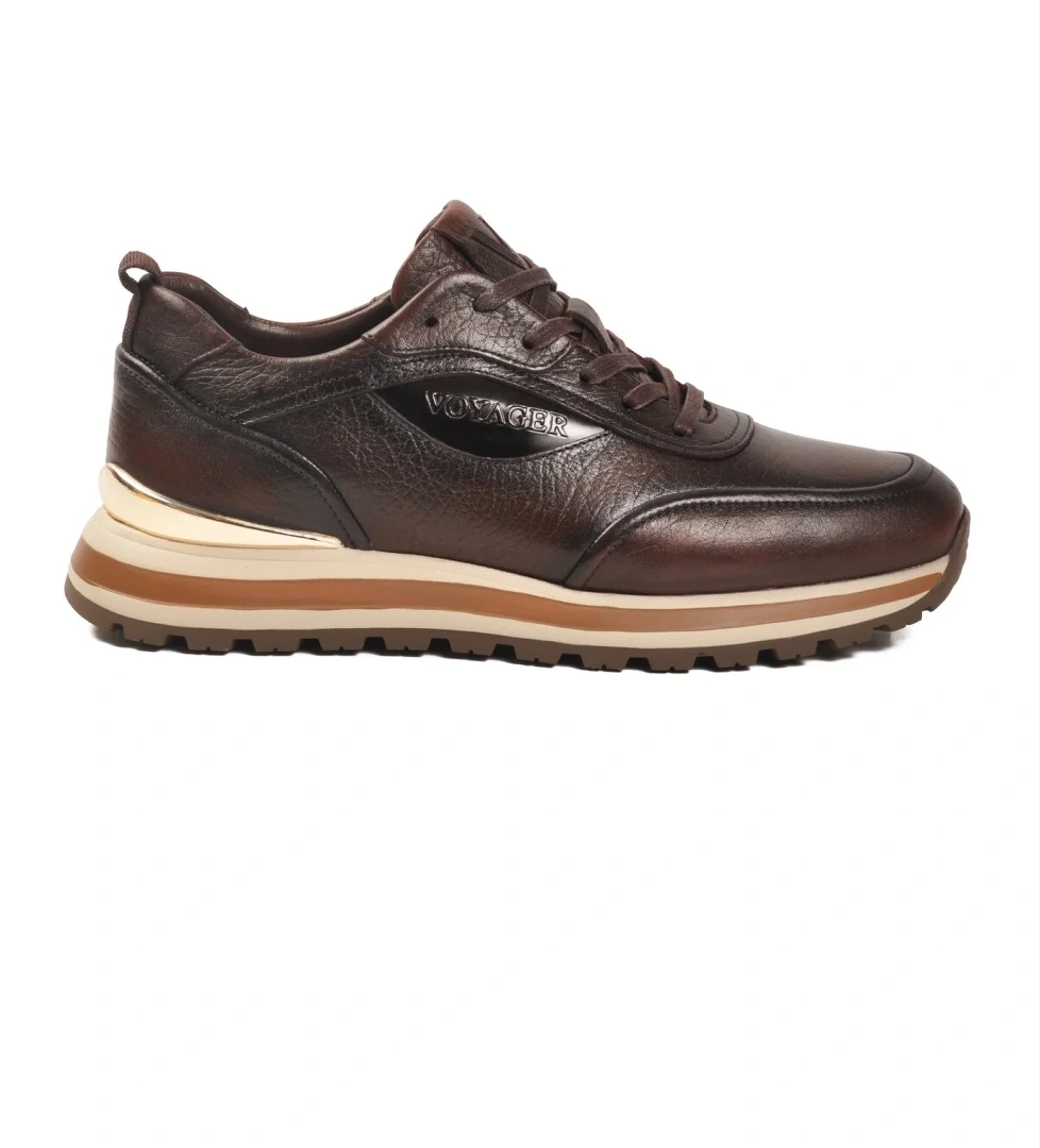 Voyager Voyager Kahverengi M475 Hakiki Deri Kahve Erkek Günlük Ayakkabı Casual Ayakkabı | Flo Kahverengi - 1. görsel