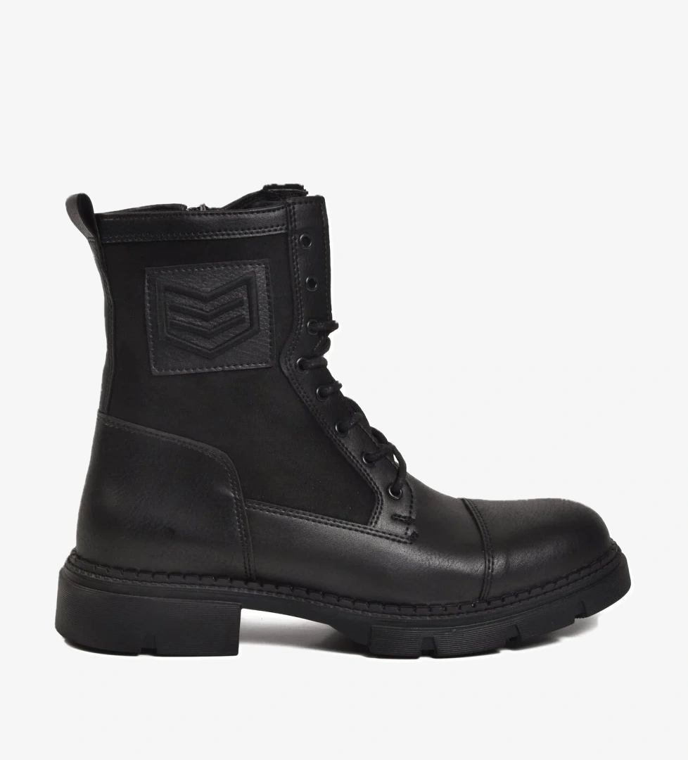 Ayakmod Ayakmod 638 Siyah Bağcıklı Kaymaz Erkek Bot | Flo Siyah - 1. görsel