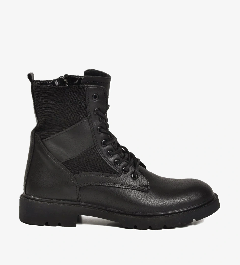 Ayakmod Ayakmod 756 Kaymaz Bağcıklı Siyah Erkek Bot | Flo Siyah - 1. görsel