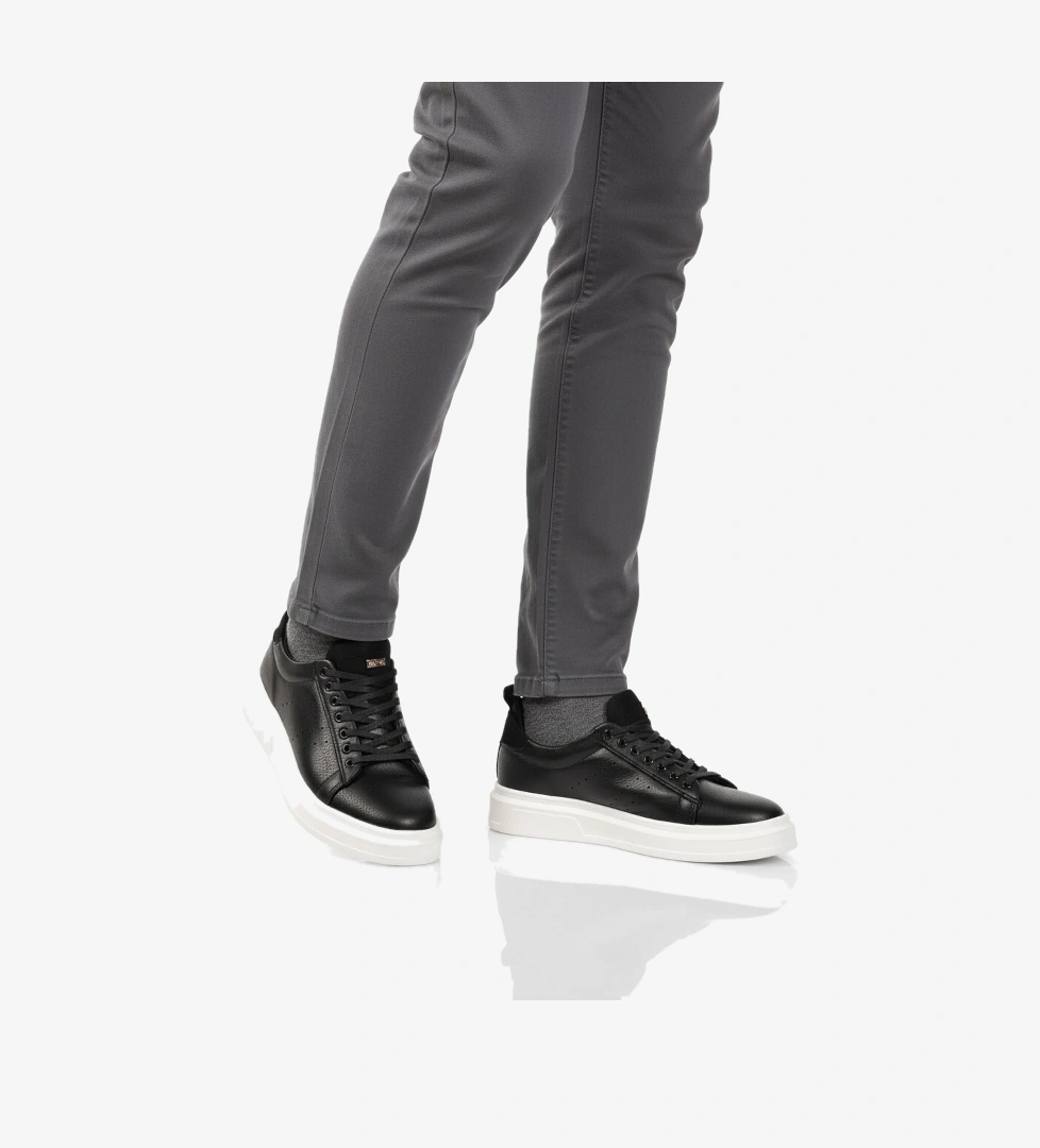 Ayakmod Ayakmod 179 Bağcıklı Siyah Beyaz Erkek Günlük Ayakkabı Casual Ayakkabı | Flo Siyah - 1. görsel