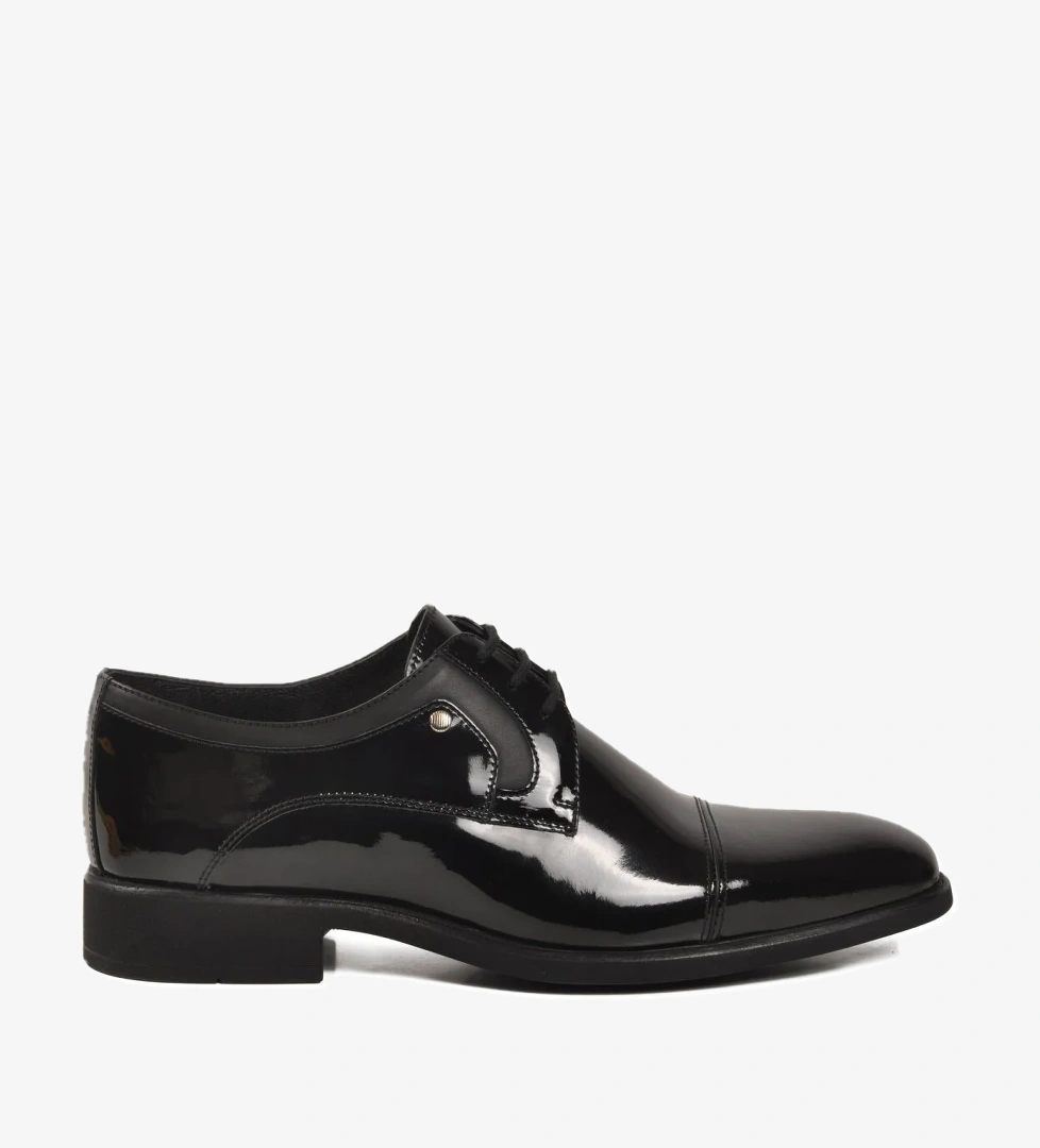 Ayakmod Ayakmod 02240-26K Hakiki Deri Siyah Rugan Erkek Klasik Ayakkabı | Flo Siyah - 1. görsel