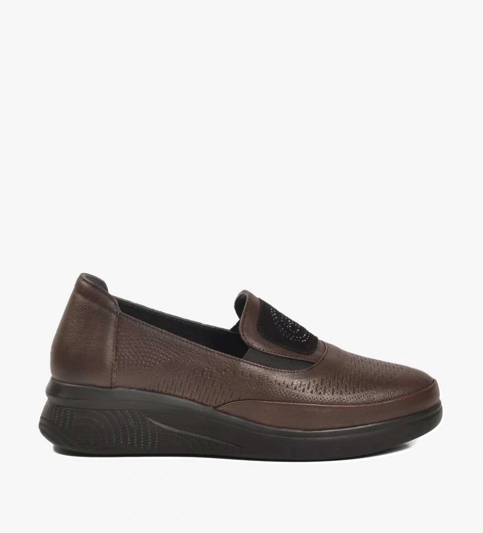 Voyager Voyager Kahverengi Kahve Hakiki Deri Anatomik Kadın Casual Ayakkabı 9779 Z | Flo Kahverengi - 1. görsel