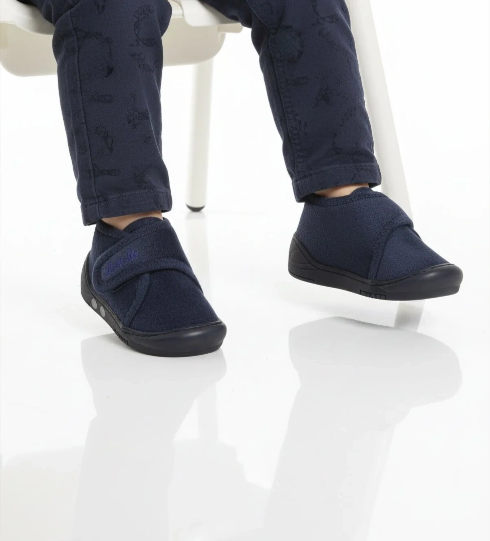 Lacivert Süet Cırtlı Bebek Panduf Ba&Ba 058989 B